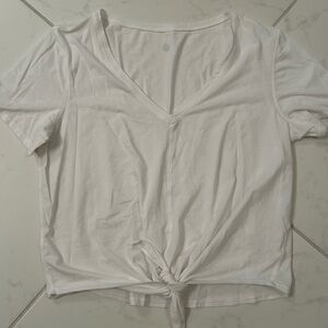 Lululemon White Tie-Front Top